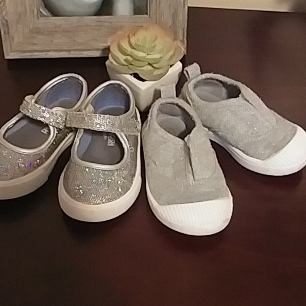 Girls silver sparkles shoes